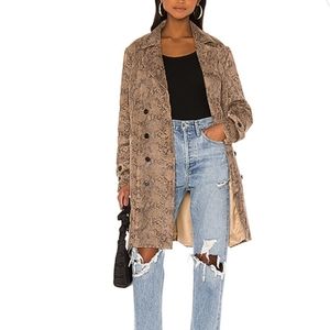 MAJORELLE Tripp coat in Tan Snake